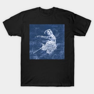 Lino print Male Ballet Dancer Swan from Swan Lake T-Shirt